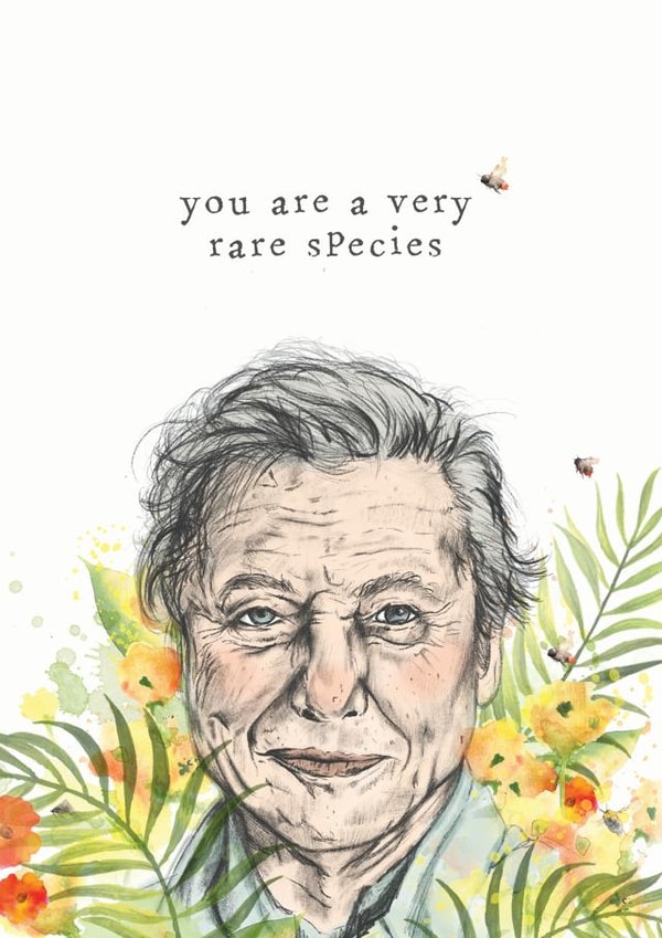 David Attenborough Father's Day Card 1000 created by Natalie Warren