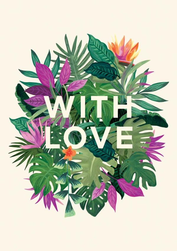 With Love Tropical Leaves created by Forest & Fig