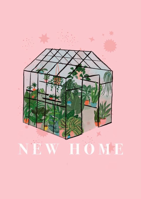Pretty Greenhouse New Home Card - Plants - New Home created by Kate Fox