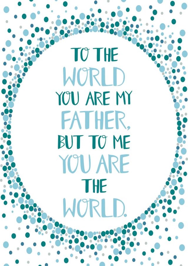 To the World You are my Father Love You Dad Card created by Pear & Port