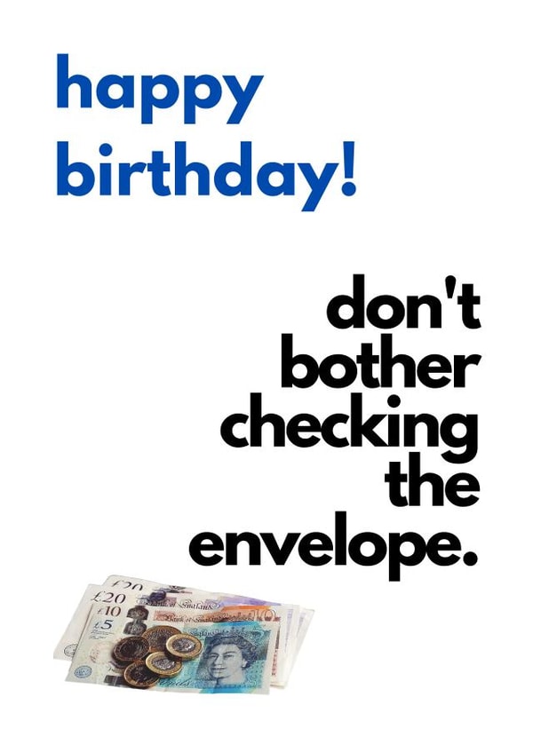 Empty envelope Birthday Card created by Today is a good day!