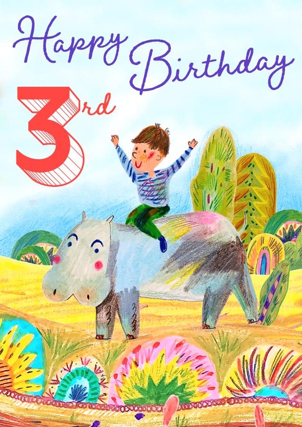 Happy 3rd birthday created by Anna Kuvarzina