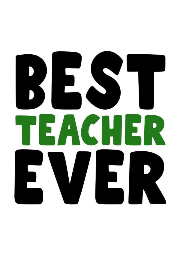 Best teacher ever thank you card created by Prints With Personality