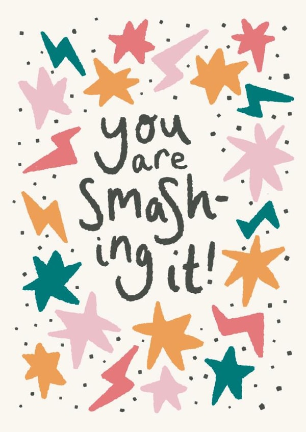 You are smashing it celebratory card  created by Nicola Scott