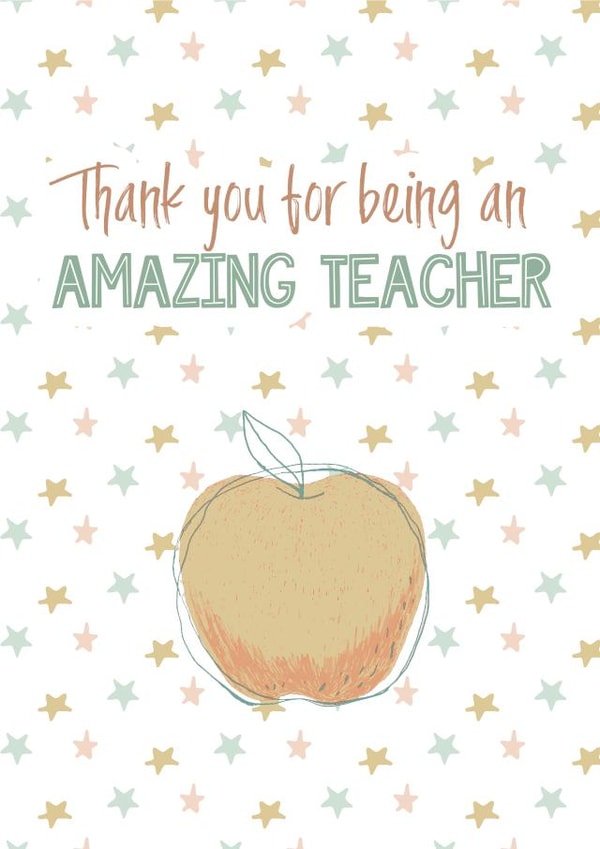 Amazing teacher thank you card created by Prints With Personality