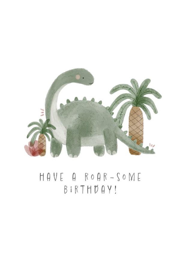 Children's Roarsome Dinosaur Birthday Card created by Faye B Doodles