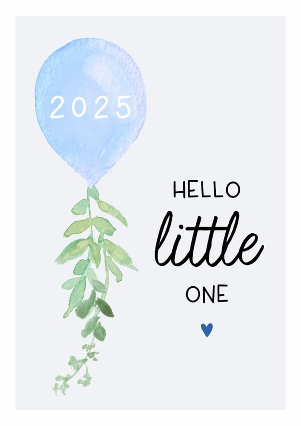 New Baby Boy 2025 Blue Balloon Card created by Betty & Nell