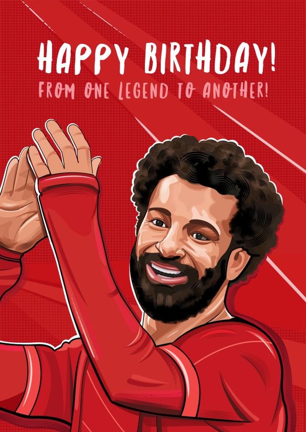 Liverpool FC Salah Birthday Card created by Helen Rodgers