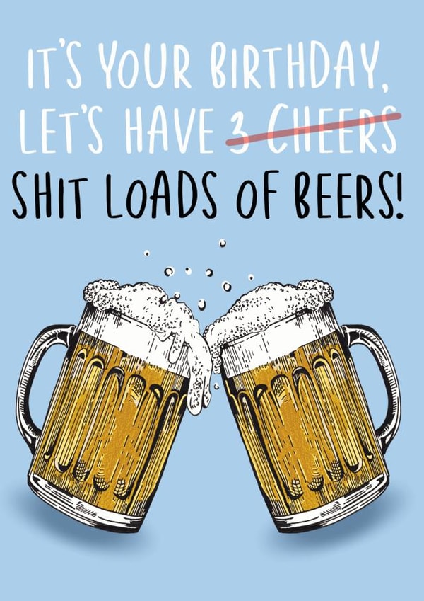 Funny Beer Lover Alcohol Birthday Card created by Amy Florence Design