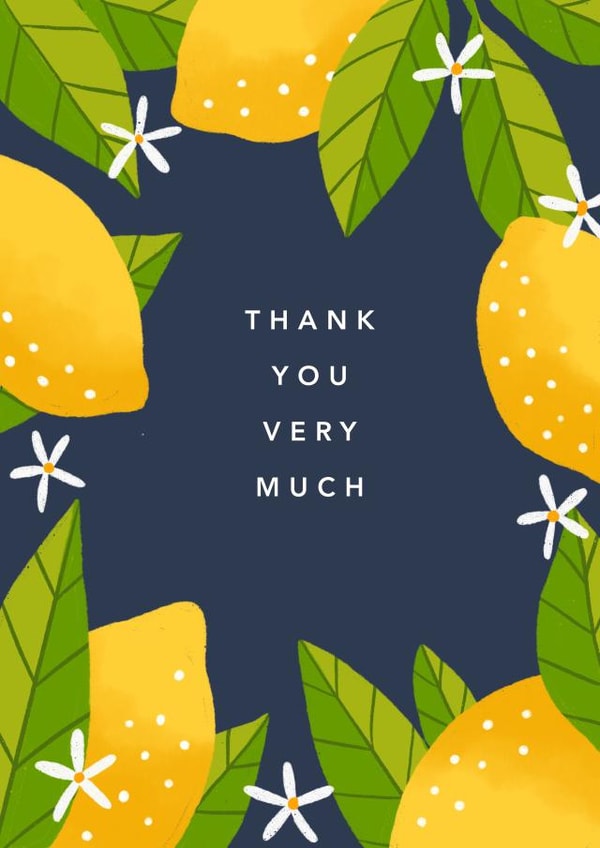 Lemon Thank You Card created by Charlotte Hill Vandenburg
