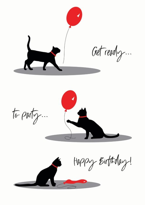 Cat Party Birthday Card created by Jackie Ponwaye Design