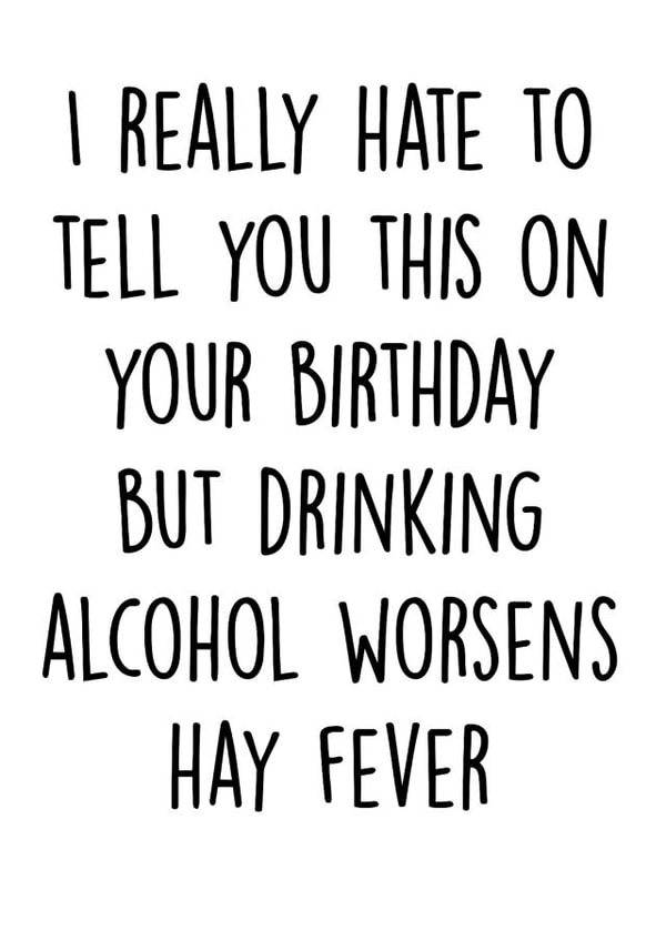 cheeky hay fever birthday card created by metoyou