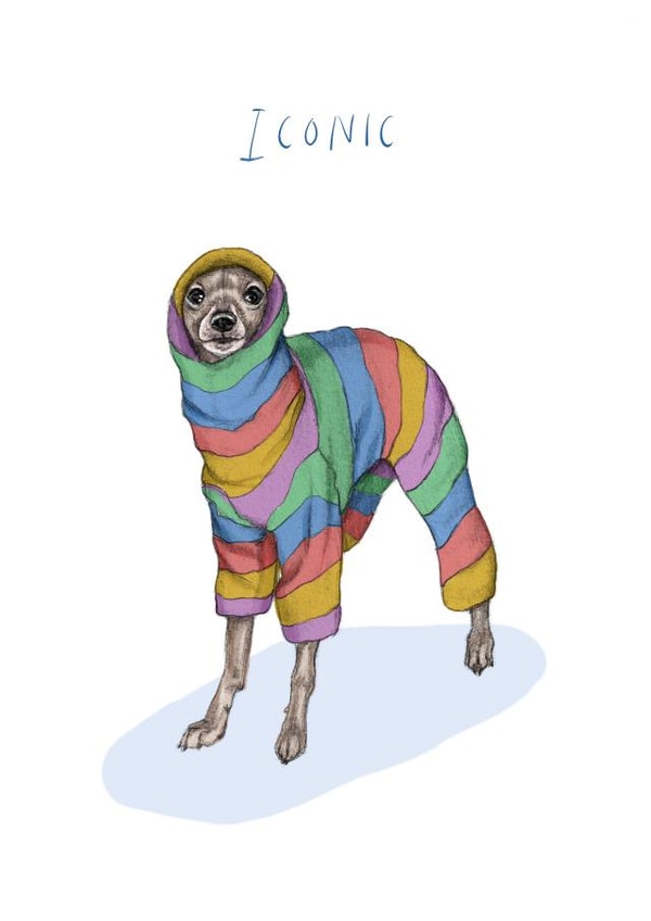 Iconic Italian Greyhound created by Beth Goodwin