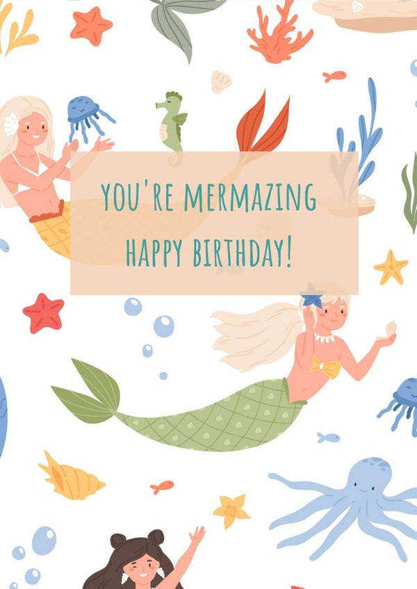 Mermazing Birthday Card created by Sand and Seagull