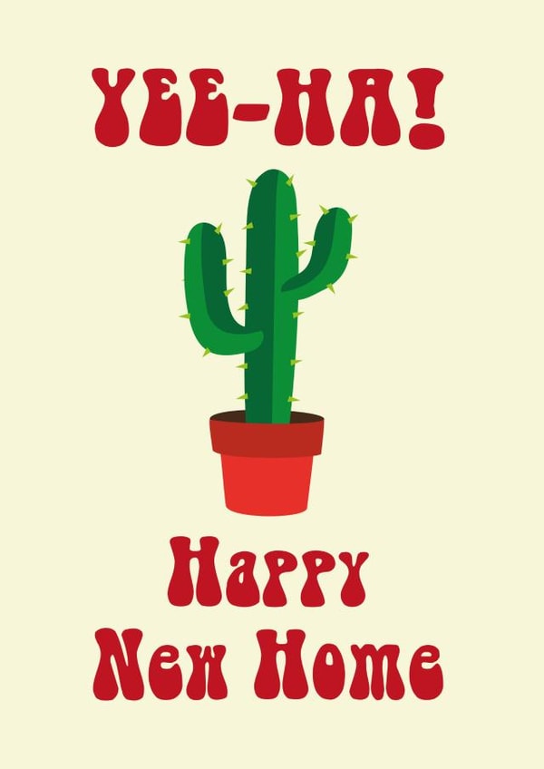 Cactus New Home Card created by Cloud Cuckoo Design