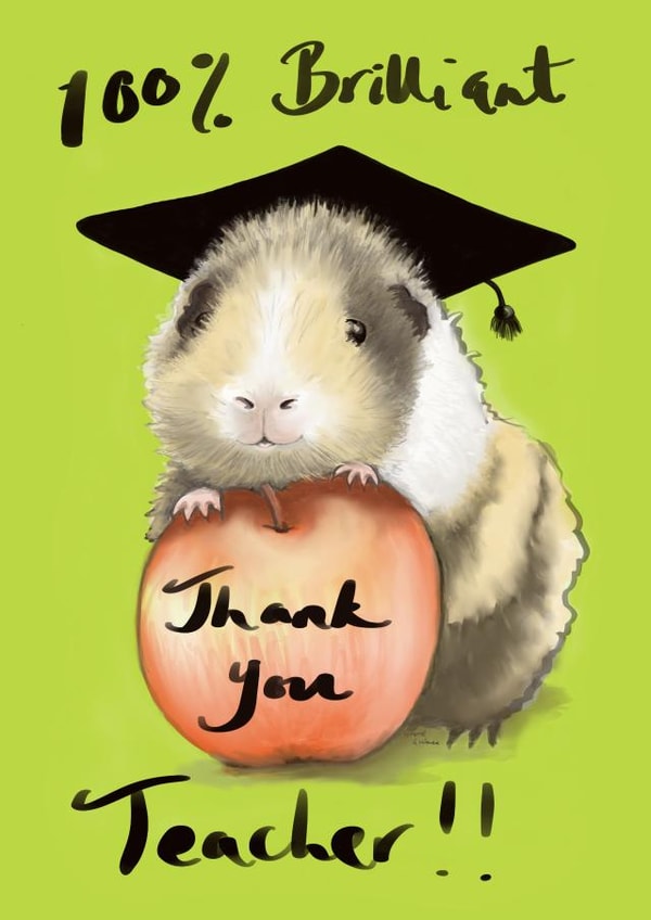 Thank You Guinea Pig Teacher created by The Good Guinea