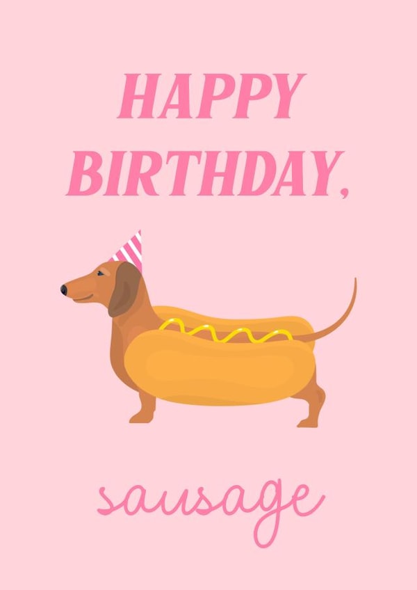 Happy Birthday, Sausage Dog Card created by Milly Hall