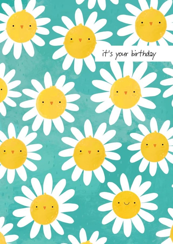 Pretty Birthday Card - Daisies - It's Your Birthday created by Nastya Rizaeva