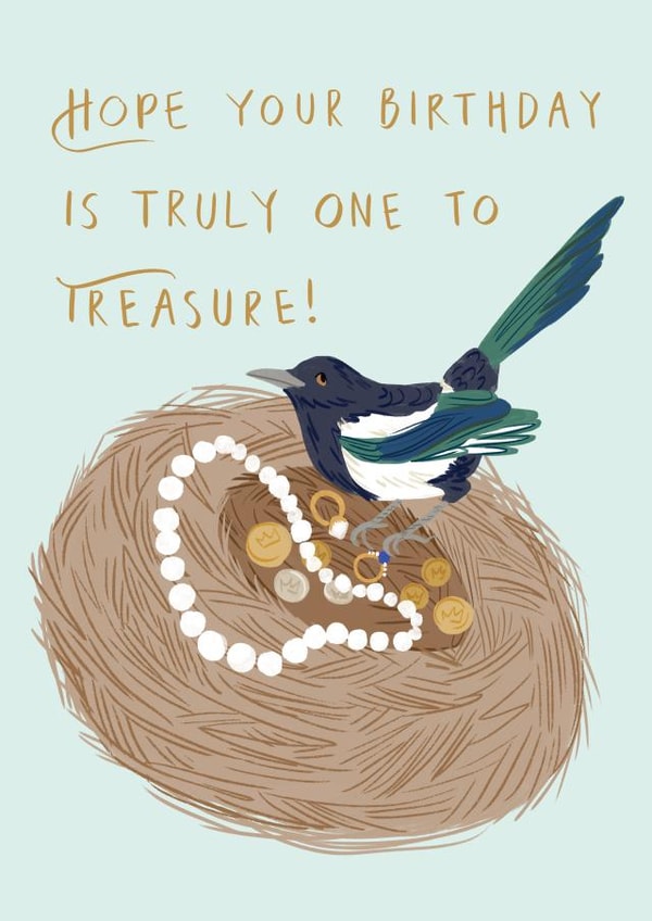 Magpie Birthday Card created by Frankie Norman