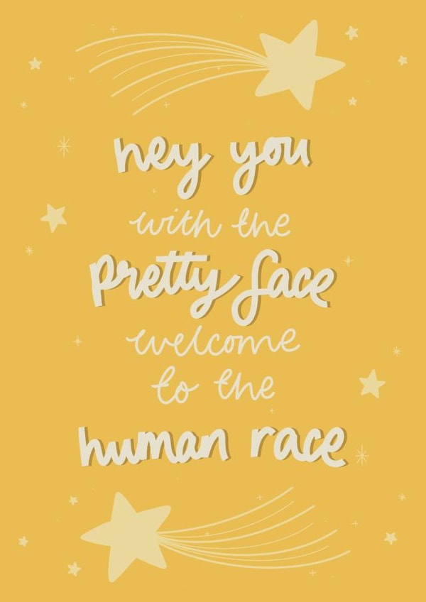 Welcome to the Human Race, New baby card created by Rhianna Louise Studio