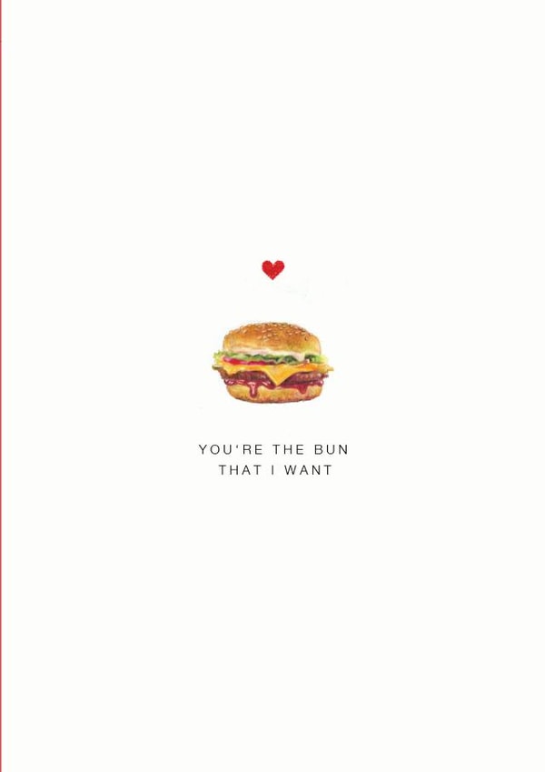 Punny Burger Valentines card created by Sage Goodwin Illustrations