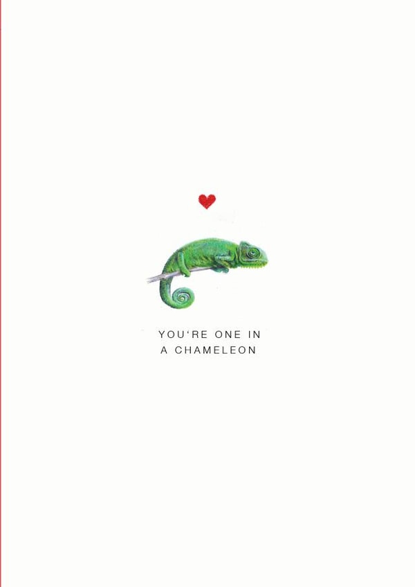 Punny Chameleon I Love You Card created by Sage Goodwin Illustrations