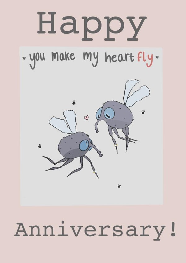 You make my heart fly, Anniversary Card created by Orla Catherall