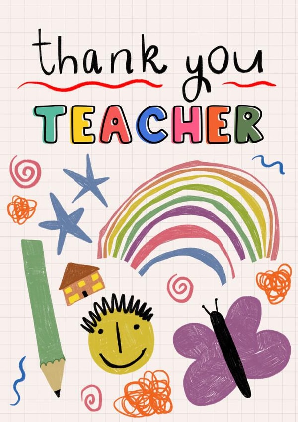 Thank you teacher created by KATIE S