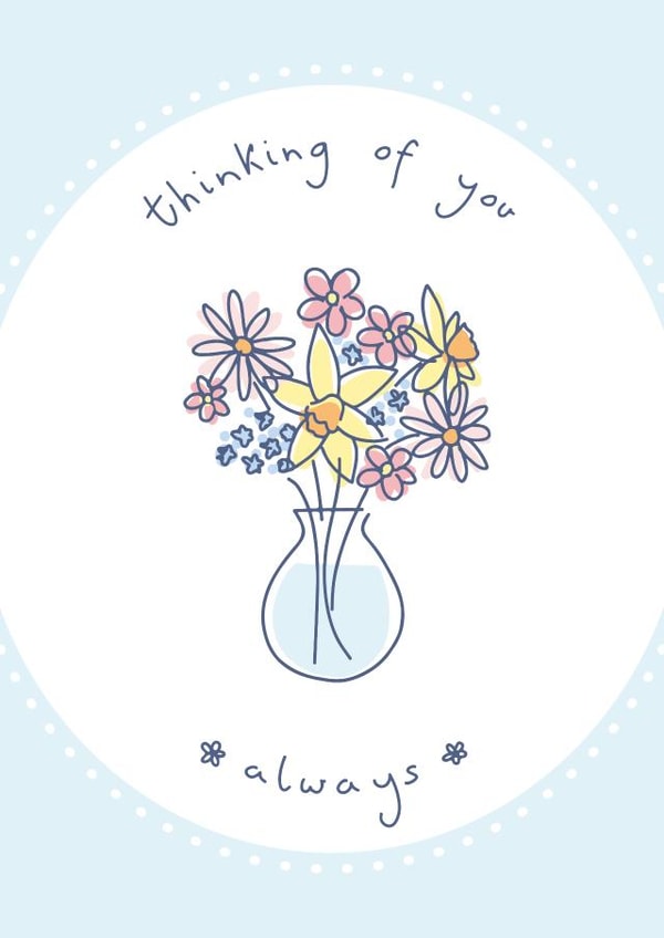 Thinking Of You Floral Vase Card created by Abigail Udell