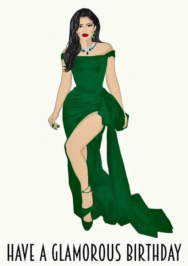 Glamorous Kylie Jenner Birthday Card created by Ipek Koztepe