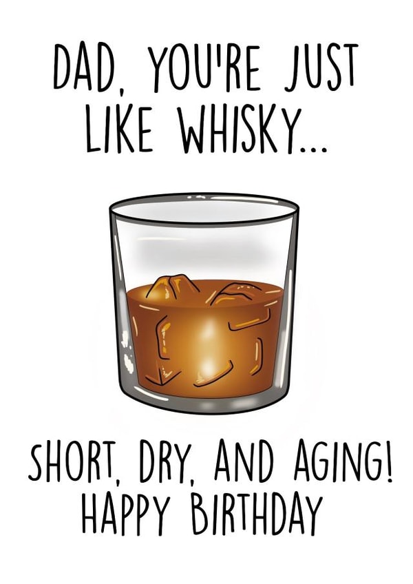 Funny Happy Birthday Dad Card created by Ain't It Fun