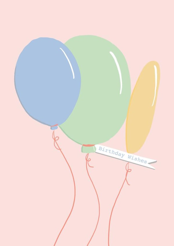 Birthday Wishes Pastel Balloon Card created by Alfreda & Alice