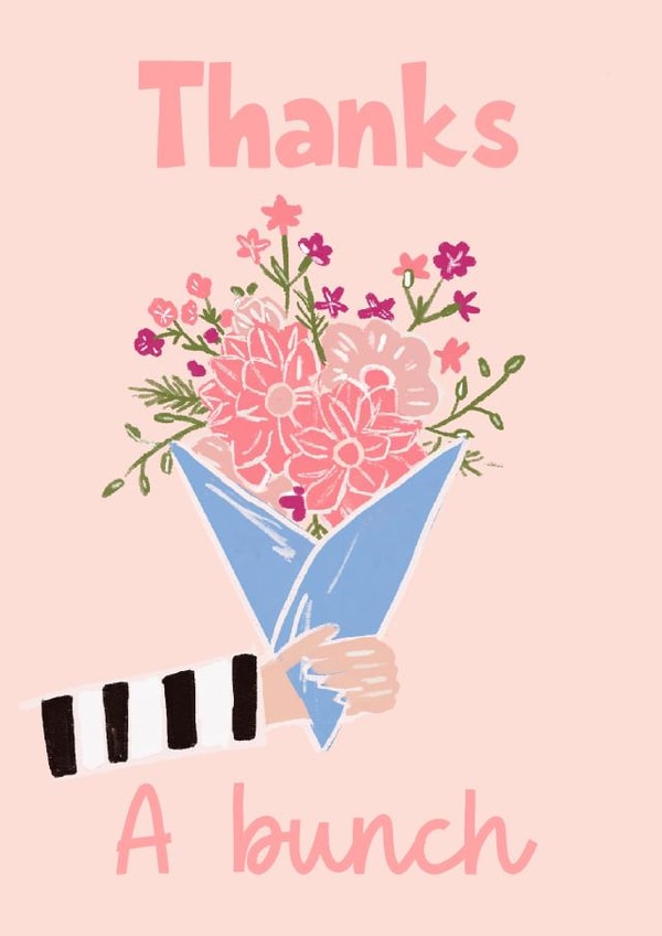 Bunch of flowers Thank You Card created by Lily the Print