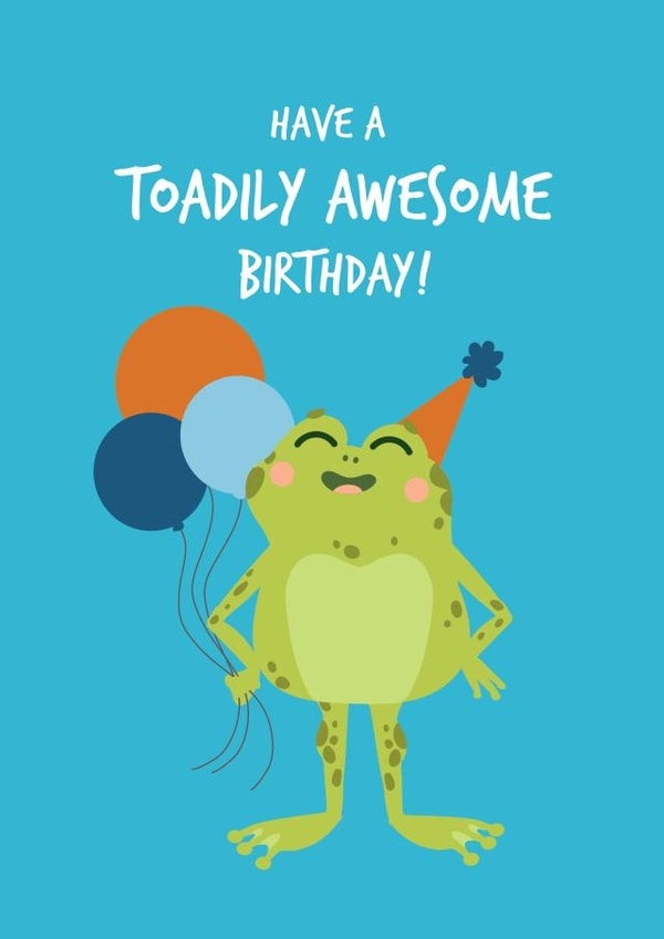 Toadily Awesome Birthday Card created by Fifi Designs