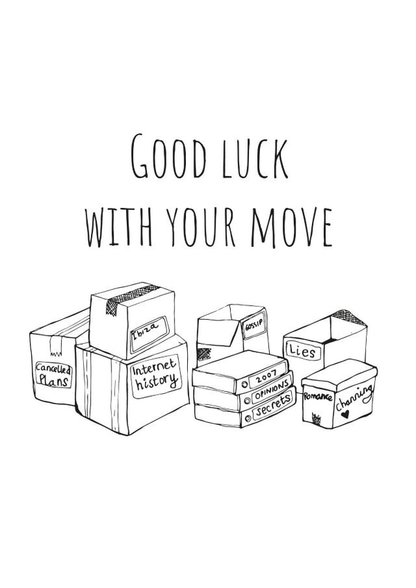 Good luck with your move created by Five bees