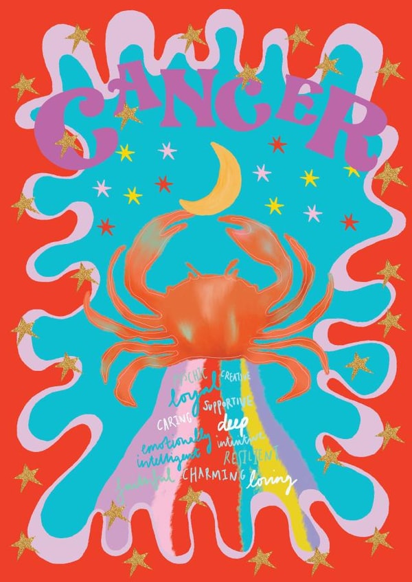 Cancer Star Sign Card created by Sadie Stephenson