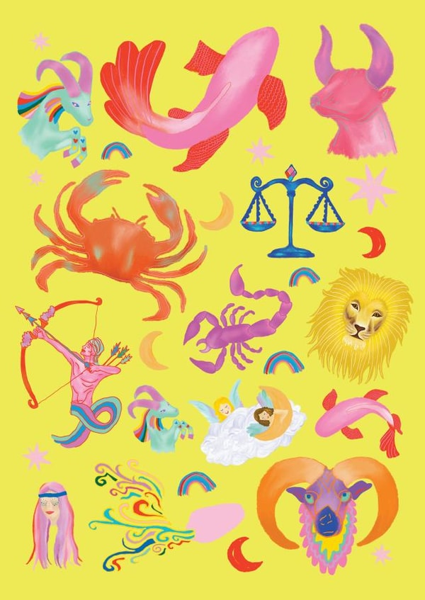 Zodiac Symbols Card  created by Sadie Stephenson