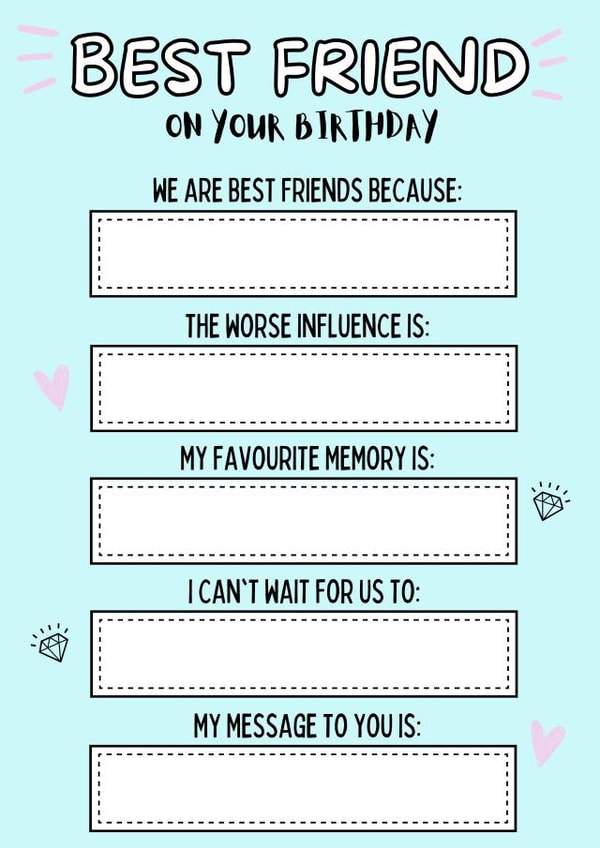 best friend memory card created by original fox designs