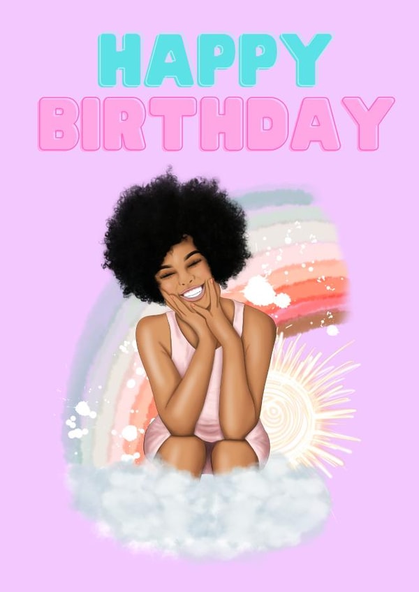Black Woman Birthday Card created by Chic & Elite