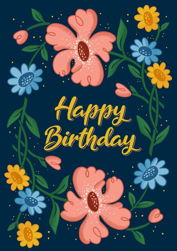 Birthday Flowers created by Harriet Alice Fox