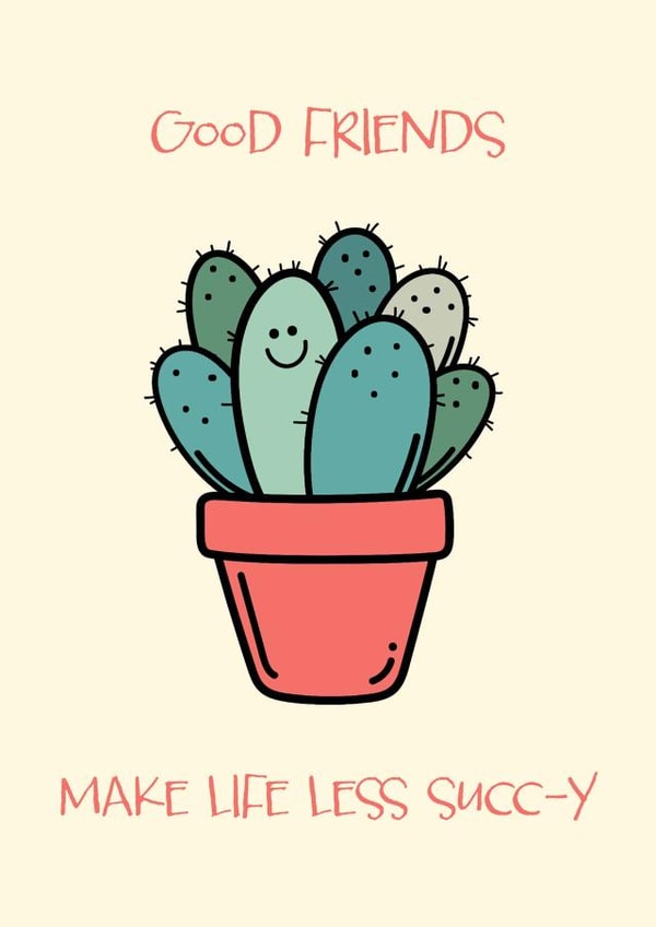 Good Friends Cactus Friendship Card created by Lisa Crisafi
