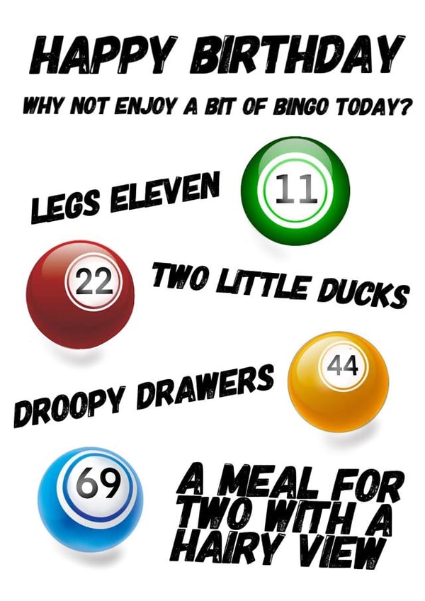 Bingo birthday card created by picsandsquiggles