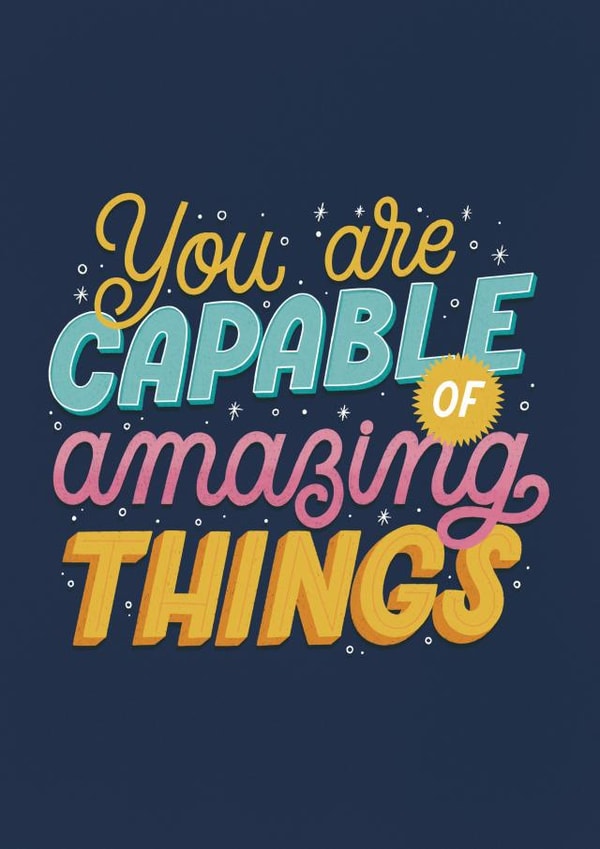 Inspirational card created by Kamilla writes letters 