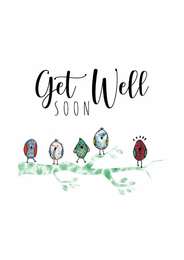 Little Birds tweet "Get Well Soon" created by Purple Umbrella