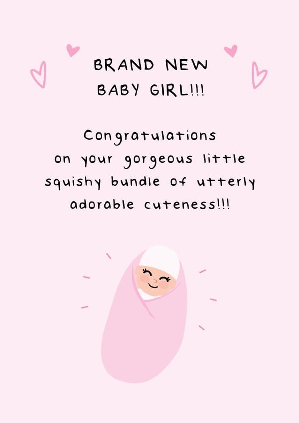 New Baby Girl Card 1001 created by Fifi Designs