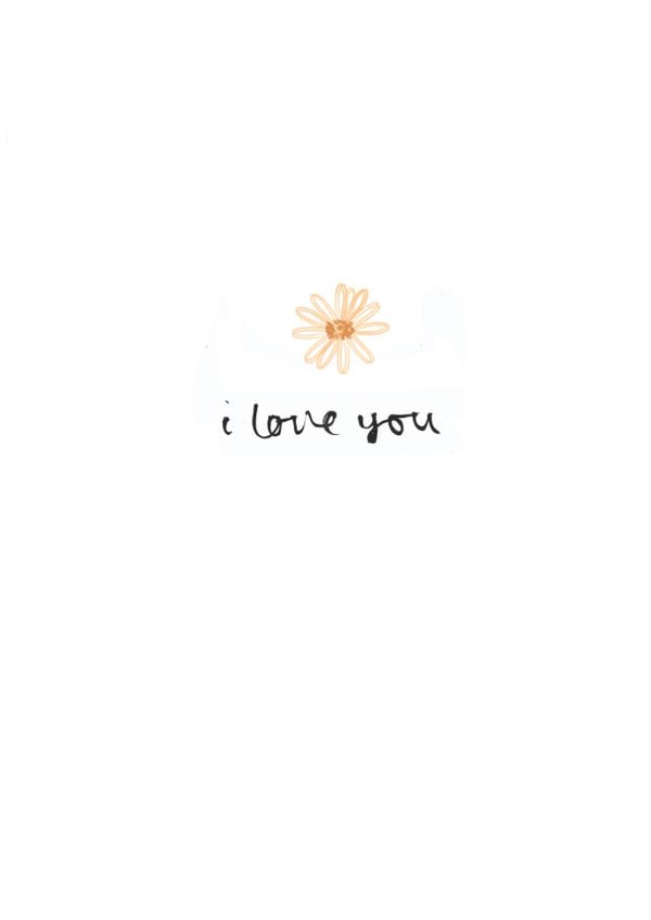 Simple minimalist I love You Daisy created by Vivi Lake