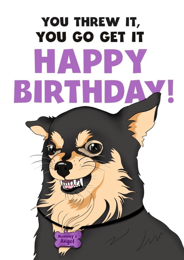 Birthday Card for Mummy, From the Dog created by Kasia Cards