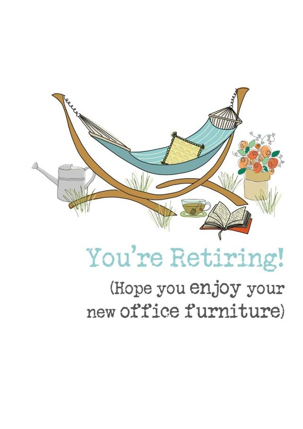 You're Retiring, Relaxing Hammock Card created by Dandelion Stationery