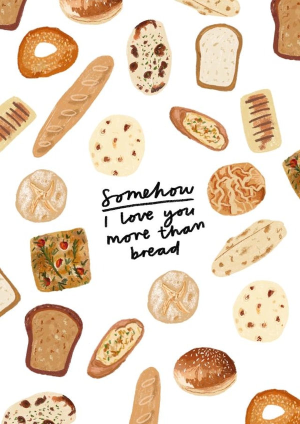 Bread Love Card created by skeletondraw