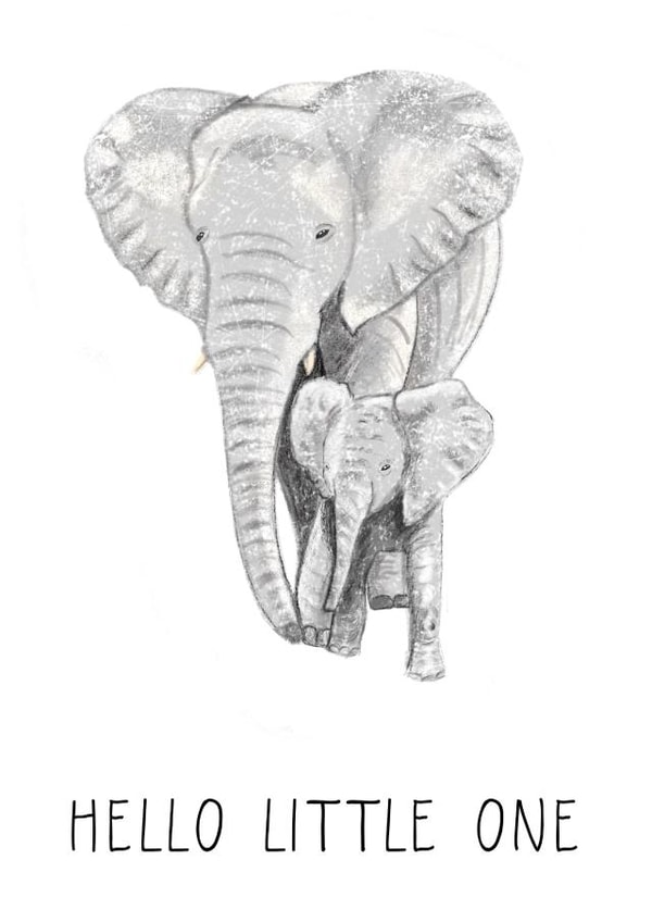 Hello Little One New Baby Card created by Zippy Doodle Designs